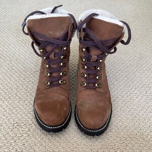 Frye Brown Lace Up Boots